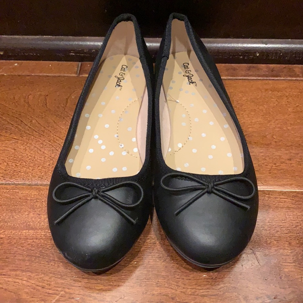 Girls black flats size 13